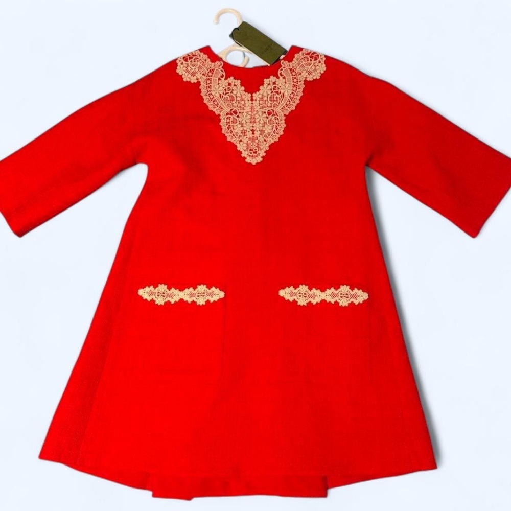 Gucci Red Lace Women’s Top with Branded Tag